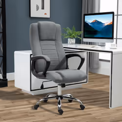Vinsetto Office Chair for Desk, with Height Adjustable, Wheels, Dark Grey