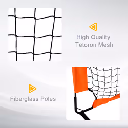 HOMCOM Football Goal Folding Outdoor with All Weather Net 6'x3' Orange