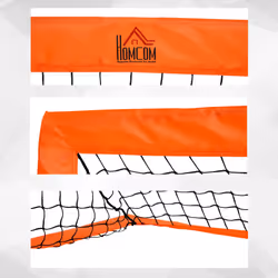 HOMCOM Football Goal Folding Outdoor with All Weather Net 6'x3' Orange - Additional view 4