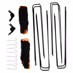 HOMCOM Football Goal Folding Outdoor with All Weather Net 6'x3' Orange - Additional view 6