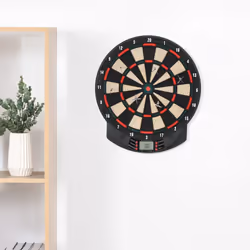 HOMCOM Electronic Dartboard 26 Games,185 Variations with 6 Darts Ready-to-Play