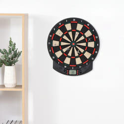HOMCOM Electronic Dartboard 26 Games,185 Variations with 6 Darts Ready-to-Play
