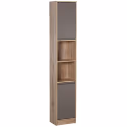 HOMCOM 170cm Freestanding Storage Cabinet Slimline Unit w/ 2 Cupboards