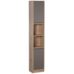 HOMCOM 170cm Freestanding Storage Cabinet Slimline Unit w/ 2 Cupboards
