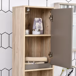 HOMCOM 170cm Freestanding Storage Cabinet Slimline Unit w/ 2 Cupboards - Additional view 4