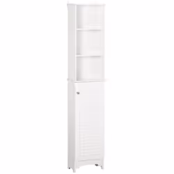 HOMCOM 165cm Freestanding Slimline Bathroom Storage Cabinet w/ Shelves