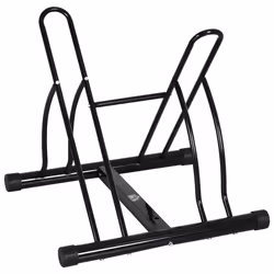 HOMCOM Reversible 2 Bike Holding Rack Steel Frame Indoor Outdoor Foot Caps Stand