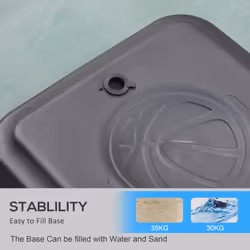 HOMCOM Basketball Stand and  94-123cm Height Adjustable Hoo For Pool Side - Additional view 4
