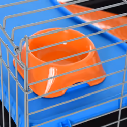 PawHut 89cm Small Animal Cage for Rabbit Guinea Pig w/ Food Dish Black - Additional view 6