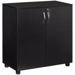 Vinsetto 2-Tier Locking Filing Cabinet Office Storage Cabinet, Black - Additional view 8