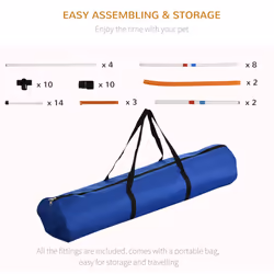 3-Piece Suit Agility Set for Dog Training Exercise Adjustable Obedience