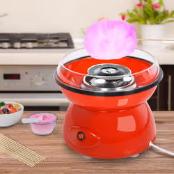 HOMCOM 450W Electric Candyfloss Machine Kit Non-Stick Children Adult Party Red