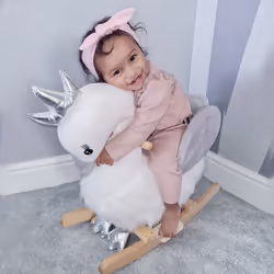 HOMCOM Cute Kids Ride-On Rocking Swan w/ Sound Handlebars Seat Belt Plush Body - Additional view 8