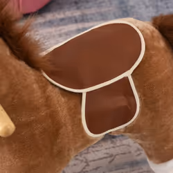 HOMCOM Kids Plush Rocking Horse w/ Moving Mouth Tail Sounds 18-36 Months Brown - Additional view 7