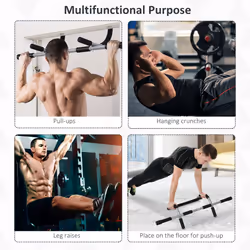HOMCOM Indoor Fitness Door Horizontal Bar Pull-ups Home Gym Upper Body Workout