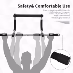 HOMCOM Indoor Fitness Door Horizontal Bar Pull-ups Home Gym Upper Body Workout - Additional view 4