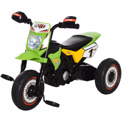 HOMCOM Toddler Pedal Tricycle Ride-On Learning Music Lights 18-36 Months Green