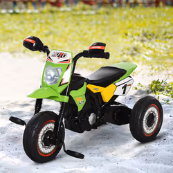 HOMCOM Toddler Pedal Tricycle Ride-On Learning Music Lights 18-36 Months Green