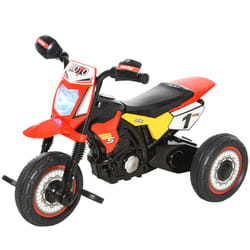 HOMCOM Toddler Pedal Tricycle Ride-On Learning Music Lights 18-36 Months Red