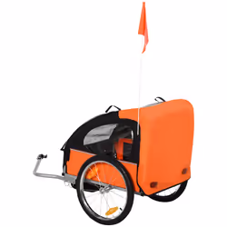 HOMCOM 18m+ 2-Seat Child Bike Trailer for Kid w/ Steel Frame Seat Belt Orange - Additional view 7