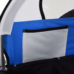 HOMCOM 18m+ 2-Seat Child Bike Trailer for Kid w/ Steel Frame Seat Belt Blue - Additional view 8