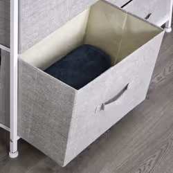 HOMCOM 5 Drawer Linen Basket Storage Unit Home Organisation w/ Shelf Handles - Additional view 5