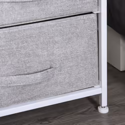 HOMCOM 5 Drawer Linen Basket Storage Unit Home Organisation w/ Shelf Handles - Additional view 7