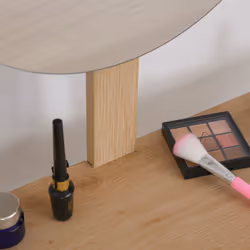 HOMCOM Wooden Compact Dressing Table w/ Drawer Mirror 4 Legs Table Top Bedroom - Additional view 7