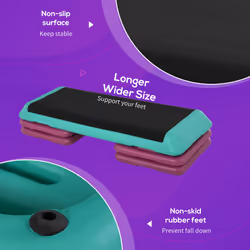HOMCOM 10/15/20cm Aerobic Steppers Compact Stepper for Indoor Exercise Workout - Additional view 4