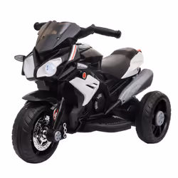 HOMCOM Kids Electric Motorcycle Ride-On Toy 6V Battery Music Horn Lights Black