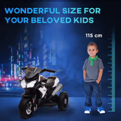 HOMCOM Kids Electric Motorcycle Ride-On Toy 6V Battery Music Horn Lights Black - Additional view 6