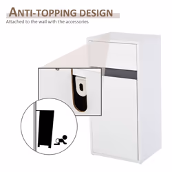 HOMCOM Modern Minimalistic Bathroom Storage Cabinet Drawer Cupboard