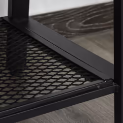HOMCOM 45'' TV Media Stand Storage 3 Shelves Cable Holes Metal Frame
