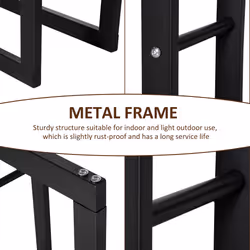 HOMCOM 100cm Metal Firewood Log Holder Rack Elevated Design, Base Side Rails - Additional view 4