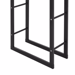 HOMCOM 100cm Metal Firewood Log Holder Rack Elevated Design, Base Side Rails - Additional view 7