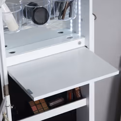 HOMCOM Freestanding Jewellery Storage Armoire w/ 2 Mirrors Drawers Hooks Lights - Additional view 7
