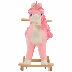 HOMCOM Kids Rocking Unicorn Ride-On Horse Moving Mouth Tail Sounds 36-72 Mnths - Additional view 6