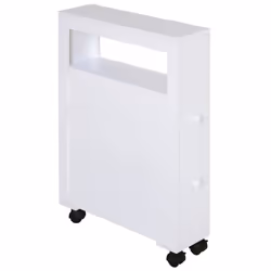 HOMCOM 72x16cm Narrow Bathroom Storage Unit 2 Drawers Open Top