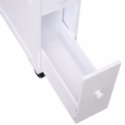 HOMCOM 72x16cm Narrow Bathroom Storage Unit 2 Drawers Open Top - Additional view 7