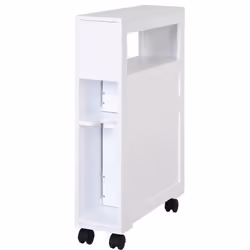 HOMCOM 72x16cm Narrow Bathroom Storage Unit 2 Drawers Open Top - Additional view 8