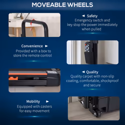 Homcom 1-6km/h Folding Motorised Treadmill - Additional view 6