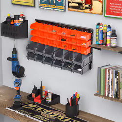 DURHAND 30 Cubbie On-Wall Storage Board Tool Screw Organiser Garage w/ Screw Kit