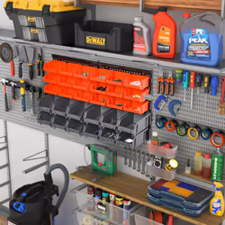 DURHAND 30 Cubbie On-Wall Storage Board Tool Screw Organiser Garage w/ Screw Kit