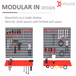 DURHAND 54 Pcs On-Wall Tool Equipment Holding Pegboard Home DIY Garage Organiser