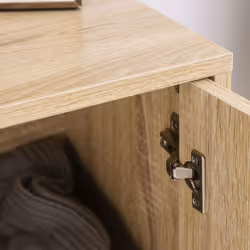 HOMCOM Embossed Arrow Storage Cabinet w/ Adjustable Shelf Metal Frame Handles - Additional view 6