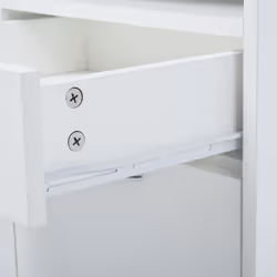 HOMCOM 60cm Filing Cabinet with Drawers and Open Shelf, White - Additional view 5