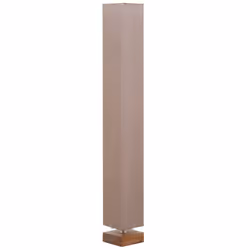 HOMCOM 120cm Tall Linen Floor Lamp Wood Base Steel Frame Stylish Home Lighting