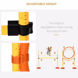 PawHut Outdoor 4 PC Dog Pet Agility Training Garden Starter Obstacle Set for Dog - Additional view 6