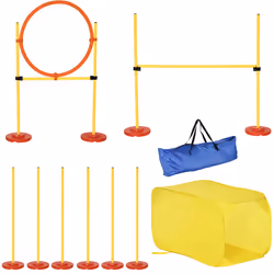 PawHut Outdoor 4 PC Dog Pet Agility Training Garden Starter Obstacle Set for Dog - Additional view 8