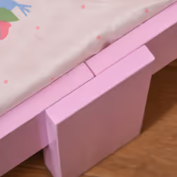 HOMCOM Kids Bed Princess Castle Theme w/ Side Rails Slats Home 3-6 Yrs Pink - Additional view 7